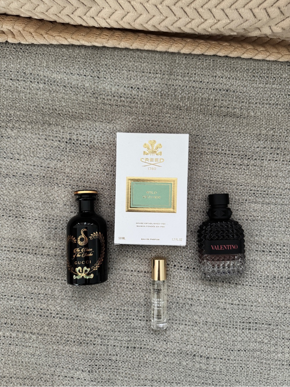 Creed Aventus & Designer Fragrance Set - Black, White, Gold, Green